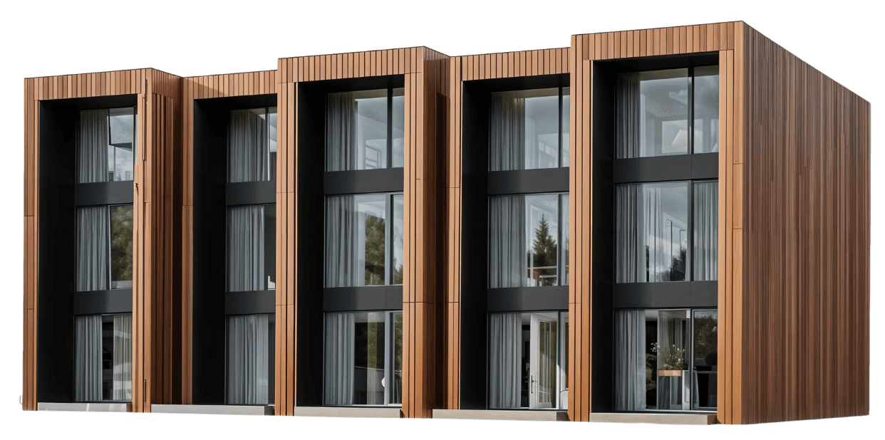 Front of Luxe Townhome, no background
